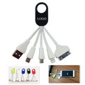 Multiple 4 in 1 USB data sync charging cable charging